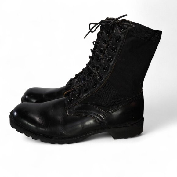 Rothco Vintage Jungle Military Boots Black Men's 11R (Damage Read Description) - Picture 2 of 12